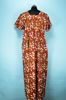 Picture of Brown and Grey Full Length Floral Printed Cotton Nighty