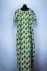 Picture of "White, Blue and Green Full Length Floral Printed Cotton Nighty"
