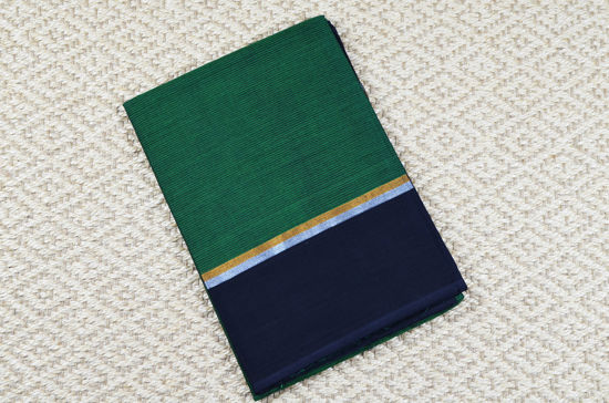 Picture of Green and Black Mangalagiri Handloom Cotton Saree
