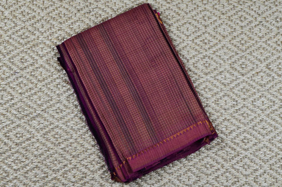 Picture of Onion Pink and Purple Half and Half Mangalagiri Handloom Cotton Saree