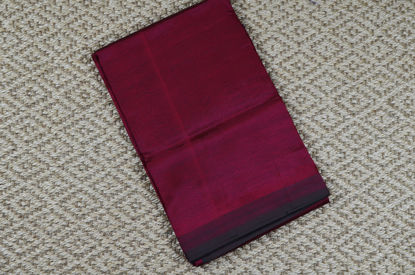 Picture of Red Plain Mangalagiri Silk Saree