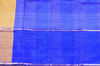 Picture of Mustard Yellow and Royal Blue Stripes Mangalagiri Silk Saree