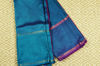 Picture of Peacock Blue and Magenta Stripes Mangalagiri Silk Saree