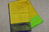 Picture of Yellow Tissue Uppada Silk Saree with Royal Blue and Green Ganga Jamuna Border