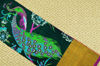 Picture of Dark Green and Pink Printed Uppada  Silk Saree with Big Zari Border