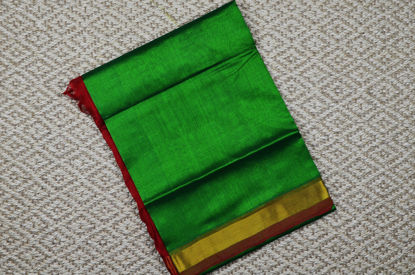 Picture of  Green and Red Pure Kanchi Silk Cotton Saree