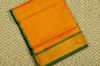 Picture of  Mustard Yellow and Bottle Green Pure Kanchi Silk Cotton Saree