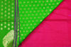 Picture of Green and Pink Mercerised Kanchi Silk Cotton Saree