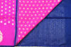 Picture of Pink and Navy Blue Mercerised Kanchi Silk Cotton Saree