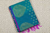 Picture of Peacock Green and Pink Mercerised Kanchi Silk Cotton Saree