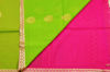 Picture of Olive Green and Pink Mercerised Kanchi Silk Cotton Saree