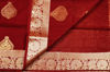 Picture of Dark Red Mercerised Kanchi Silk Cotton Saree