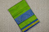 Picture of Olive Green and Royal Blue Pure Kanchi Silk Saree