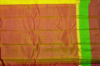 Picture of "Yellow, Peach and Green Double Border Gadwal Soft Silk Saree"