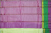 Picture of "Ivory White, Onion Pink and Green Double Border Gadwal Soft Silk Saree"