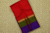 Picture of "Red, Violet and Green Double Border Gadwal Soft Silk Saree"