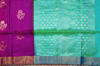 Picture of Pink and Sea Blue Pure Coimbatore Soft Silk Saree