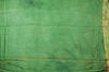 Picture of Green Handblock Print Mulberry Silk Saree with Small Zari Border.
