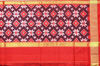 Picture of Black and Red Pochampally Double Ikkat  Silk Saree