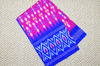 Picture of Pink and Royal Blue Pochampally Single Ikkat  Silk Saree