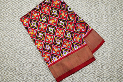 Picture of Red Pochampally Double Ikkat Patola Silk Saree