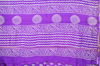 Picture of Purple and Beige Handblock Print Chanderi Silk Saree with Small Zari Border