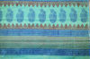 Picture of Dual Shade Sea Green Handblock Print Maheshwari Silk Saree with Small Zari Border