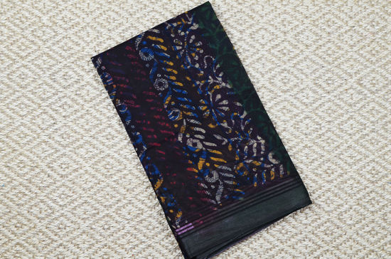 Picture of Multicolour Batik Print Maheshwari Silk Saree