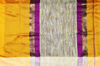 Picture of Mustard Yellow and Maroon Handloom Silk Cotton Saree