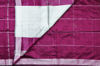 Picture of Purple Silver Checks Handloom Silk Cotton Saree