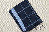 Picture of Black Silver Checks Handloom Silk Cotton Saree