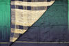 Picture of Green and Black Handloom silk Cotton saree with pochampalli design