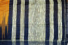 Picture of Mustard Yellow and Black Handloom silk Cotton saree with pochampalli design