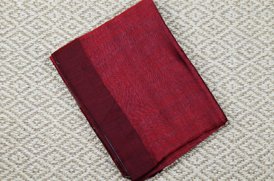Picture of Red and Grey Half and Half Handloom silk Cotton saree