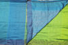 Picture of Peacock Blue and Green Half and Half Handloom silk Cotton saree