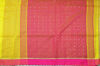 Picture of Yellow and Pink Silk Cotton Handloom Sequence Saree