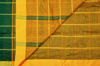 Picture of Green and Lemon Yellow Checks Handloom Silk Saree with Satin Border