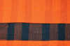 Picture of Black and Orange Jhorna Soft Handloom Cotton Saree