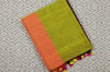 Picture of Olive Green and Maroon Soft Handloom Cotton Saree
