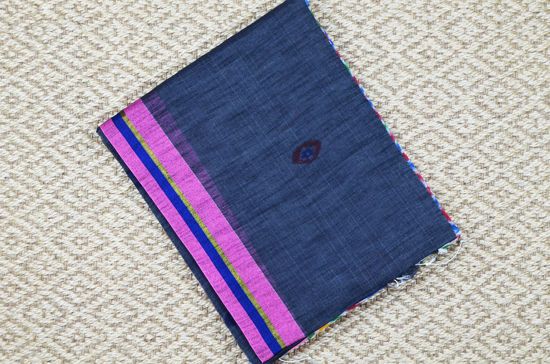 Picture of Dull black Printed Cotton saree