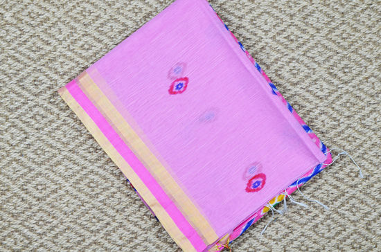 Picture of Pink Printed Cotton saree