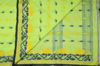 Picture of Olive Yellow and Black Pure Cotton saree with Allover Butta and Floral Border