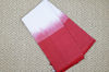 Picture of Ivory White and Red Pure Cotton saree with Checks Border