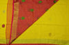 Picture of Yellow and Pink Pure Linen Cotton Saree with Ball Butta and Gold Border