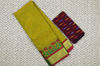 Picture of Olive Green and Maroon with Red Floral Motifs and Zari Kaddi Border Pure Kanchi Cotton saree
