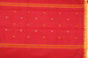 Picture of Maroon with Mango Yellow Small Temple Border and Butta Pure Kanchi Cotton saree