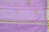 Picture of Onion Pink Plain Swarovski Motifs Kota Doria Silk Cotton Saree