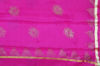 Picture of Pink Plain Swarovski Motifs Kota Doria Silk Cotton Saree