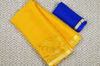 Picture of Mango Yellow Aari Embroidery Work Kota Doria Silk Cotton Saree