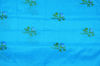Picture of Copper Sulphate Blue Embroided Kota Doria Silk Cotton Saree